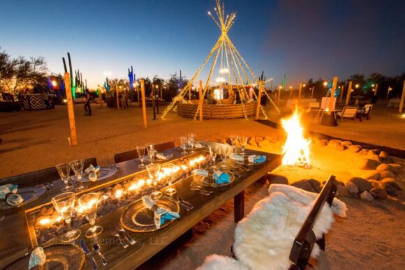 Open Teepee and Fire Table